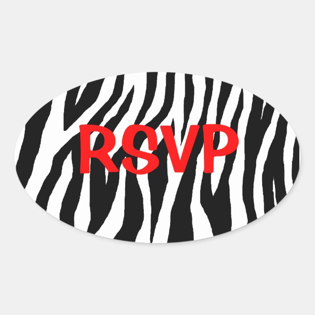 Pop Zebra Oval Sticker (Front)