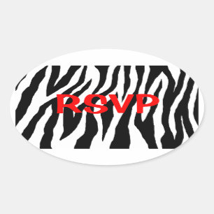 Pop Zebra Oval Sticker