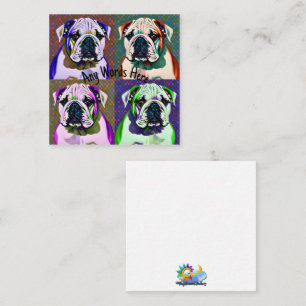 PopArt Bulldog Puppy Card
