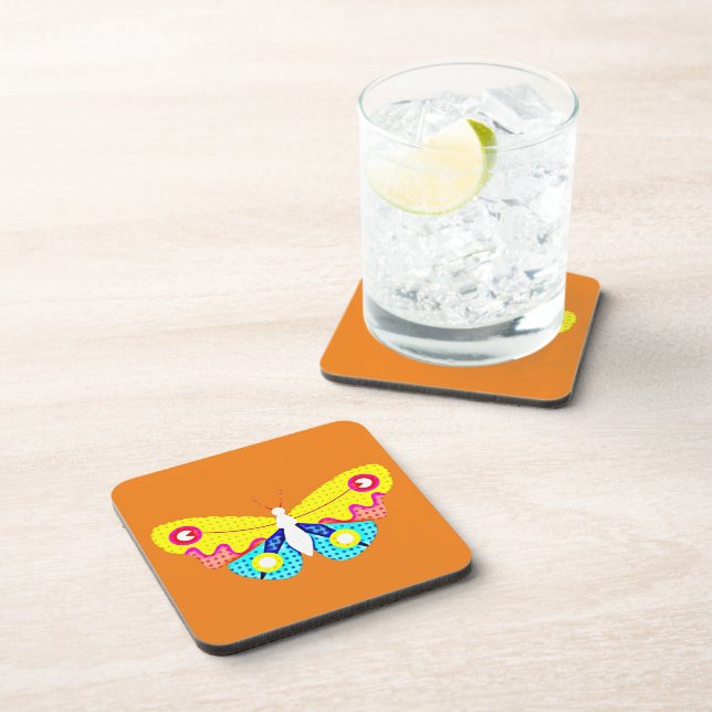 PopArt Butterfly Coaster (Right Side)