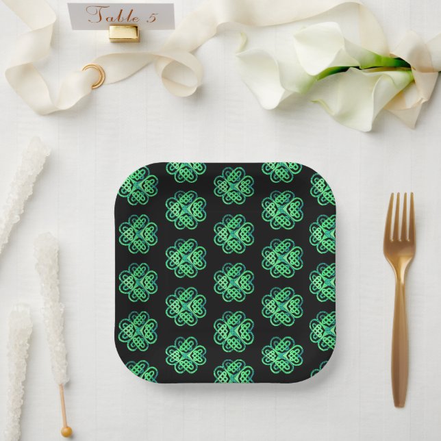 PopArt Celtic Knot Paper Plates (Wedding)