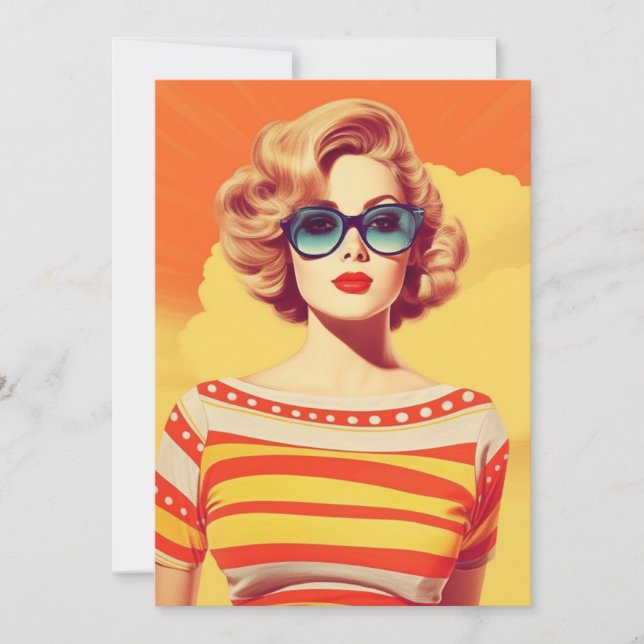 Popart design, Retro inspired Invitation (Front)