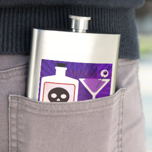 PopArt Halloween Cocktail Hip Flask