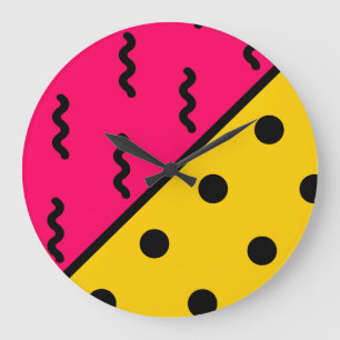 PopArt Pattern Large Clock