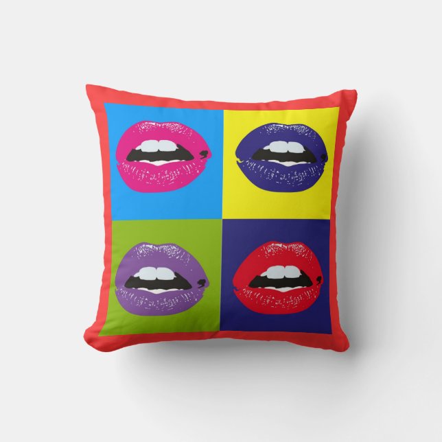 popart pillow "mouthes" (Front)