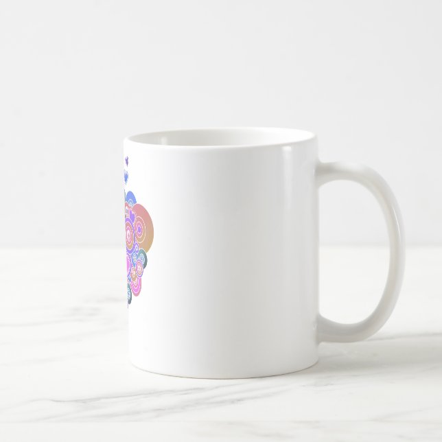 PopArt Purple Hearts Coffee Mug (Right)