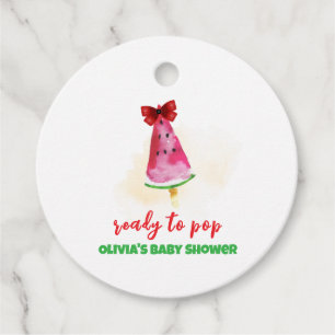 Popcicle Ready To Pop Ice Cream Baby Shower Favour Tags