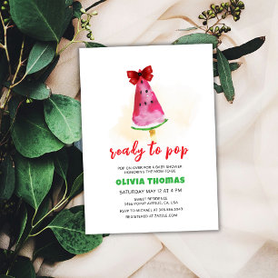 Popcicle Ready To Pop Ice Cream Baby Shower  Invitation