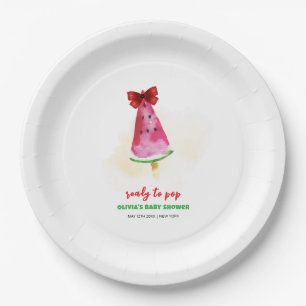 Popcicle Ready To Pop Ice Cream Baby Shower Paper Plate