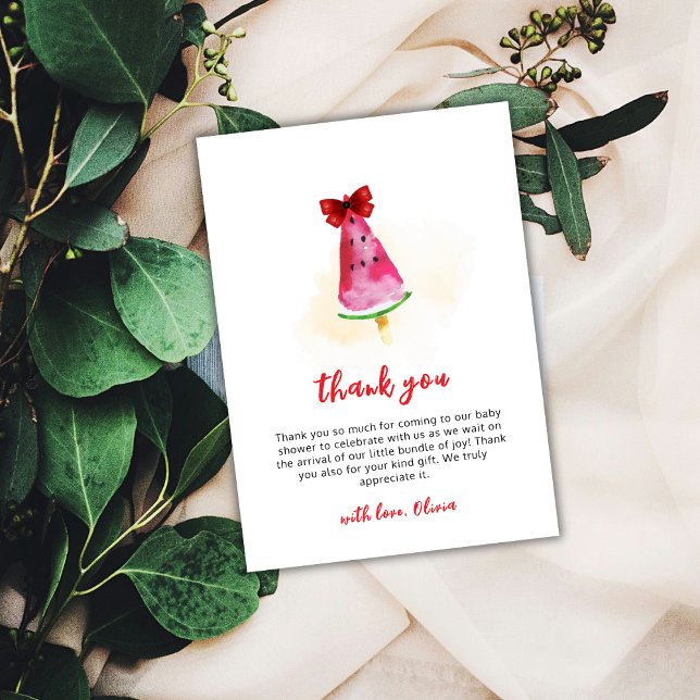 Popcicle Ready To Pop Ice Cream Baby Shower Thank You Card (Popcicle Ready To Pop Ice Cream Baby Shower Thank You Card)