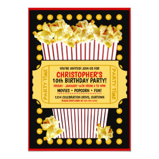 movie birthday party invitation