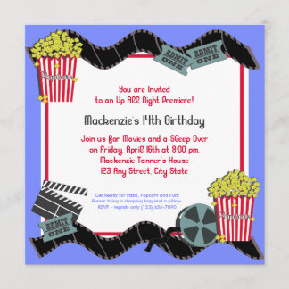 Popcorn and a Movie Invitation