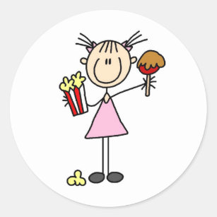 Popcorn And Caramel Apple At The Fair Sticker