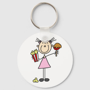 Popcorn and Cotton Candy Tshirts and Gifts Key Ring
