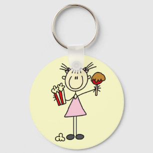 Popcorn and Cotton Candy Tshirts and Gifts Key Ring