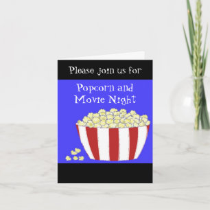 Popcorn and Movie Night Invitation