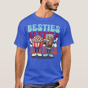 Popcorn and Soda Besties Design friend T-Shirt