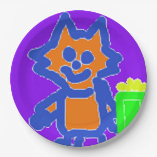 Popcorn Anime Cheerful Paper Plates