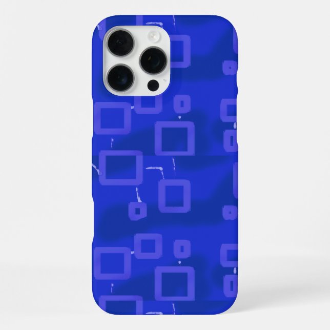 Popcorn Anime Circuit in Candy Blue Geometric iPhone Case (Back)