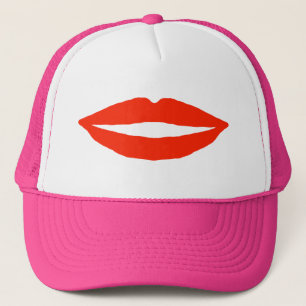 Popcorn Anime Funny Red Lips Trucker Hat