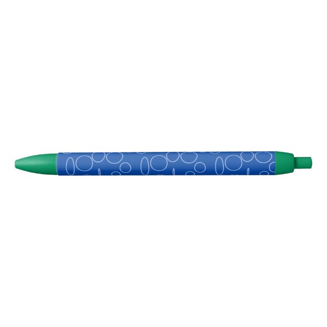 Popcorn Anime Green Circles Blue Ink Pen (Front)