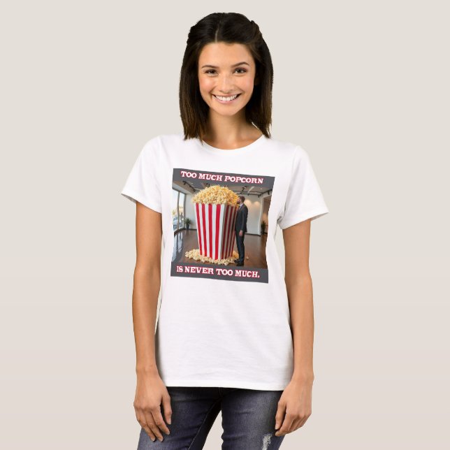 Popcorn Anyone women white T-shirt (Front Full)