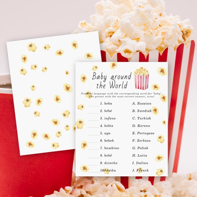 Popcorn baby shower - Baby around the world game (Creator Uploaded)