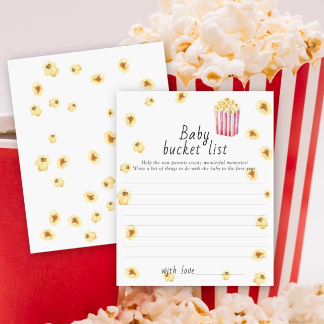Popcorn baby shower - Baby bucket list game (Creator Uploaded)