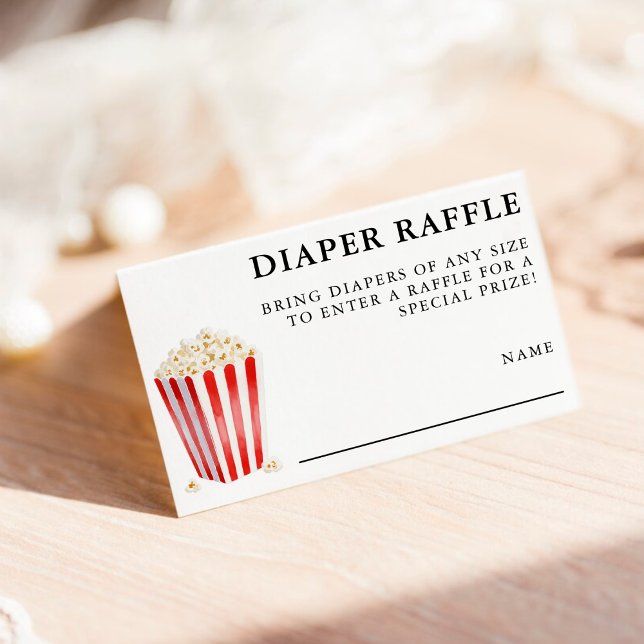 Popcorn Baby Shower Diaper Raffle Enclosure Card (Popcorn Baby Shower Diaper Raffle Enclosure Card
)