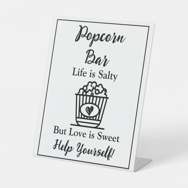 Popcorn Bar | Wedding Sign (Front)