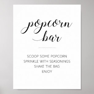 Popcorn Bar Wedding Sign - Alejandra