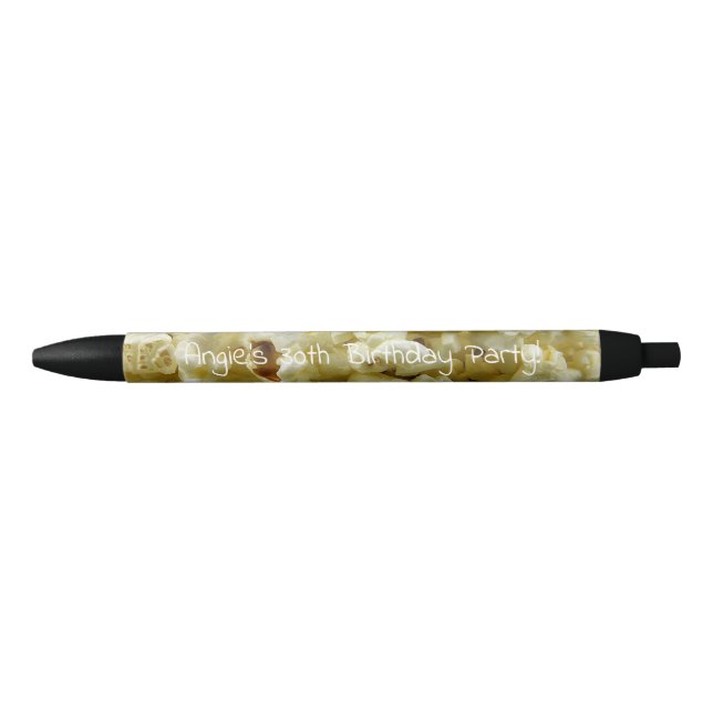 popcorn birthday black ink pen (Front)