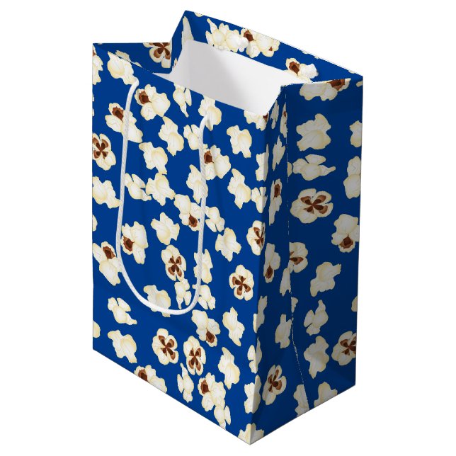Popcorn Birthday Party Movie Theatre Medium Gift Bag (Front Angled)