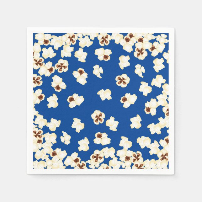 Popcorn Birthday Party Movie Theatre Napkin (Front)