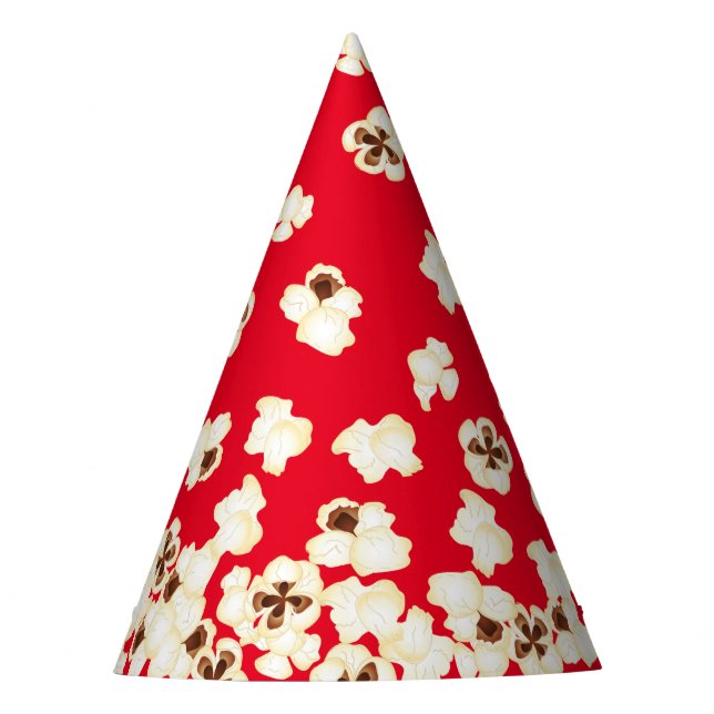 Popcorn Birthday Party Movie Theatre Party Hat (Front)