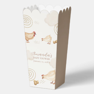 Popcorn Boho Little Chick Hatching Baby Shower Favour Box