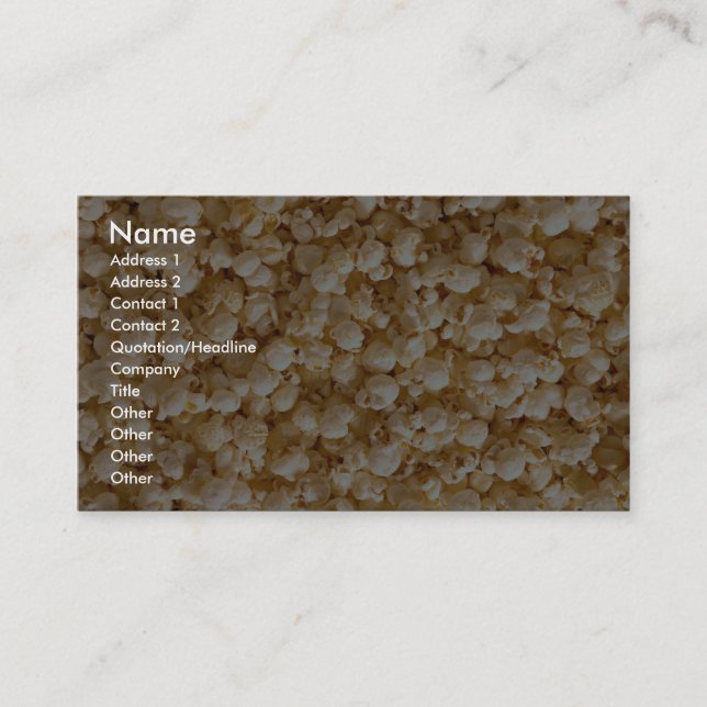 Popcorn Business Card (Front)