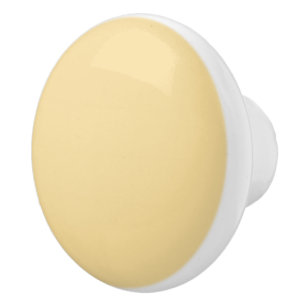 Popcorn Butter Yellow Solid Colour Print Ceramic Knob
