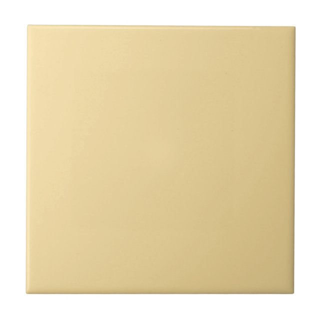 Popcorn Butter Yellow Solid Colour Print Ceramic Tile (Front)