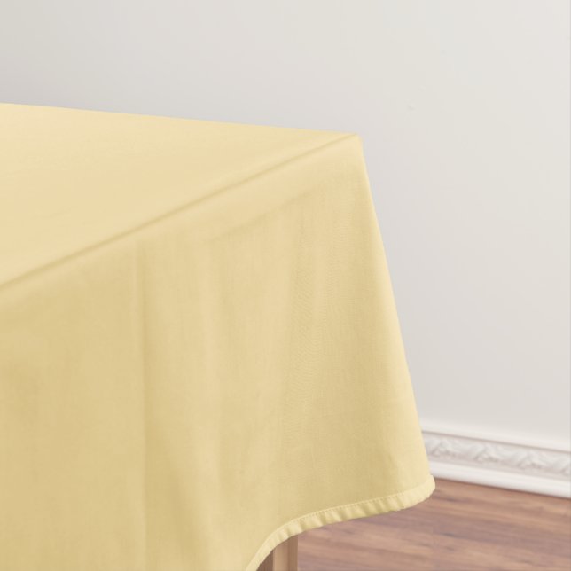Popcorn Butter Yellow Solid Colour Print Tablecloth (In Situ)