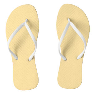 Popcorn Butter Yellow Solid Colour Print Thongs