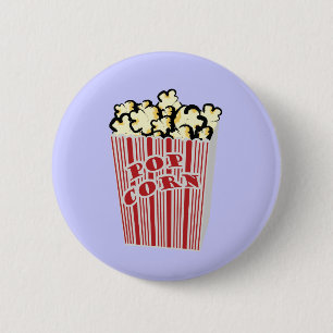 Popcorn Button! 6 Cm Round Badge