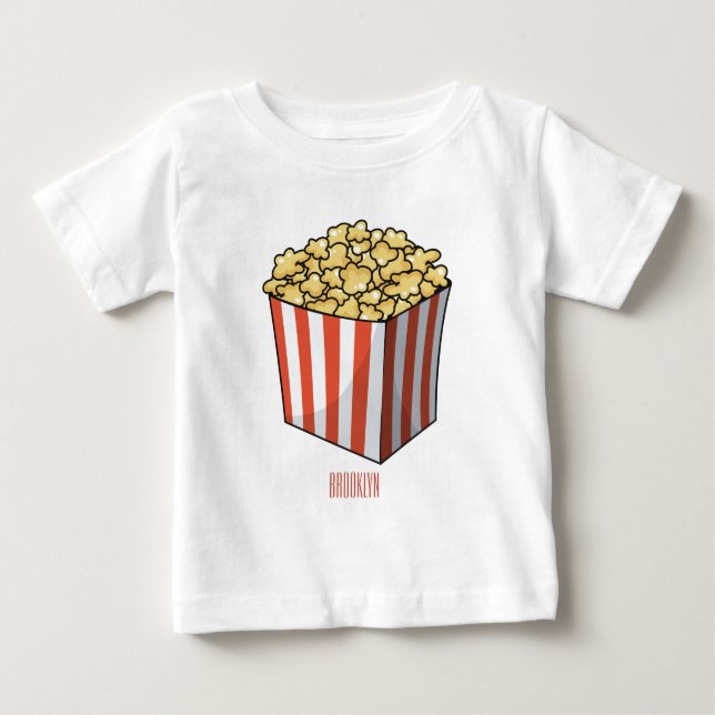 Popcorn cartoon illustration  baby T-Shirt (Front)