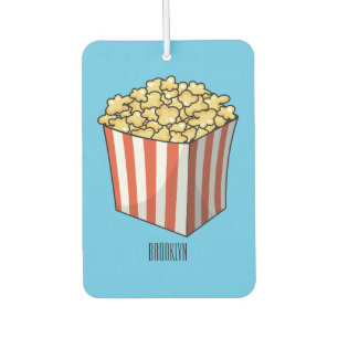 Popcorn cartoon illustration car air freshener