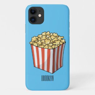 Popcorn cartoon illustration  iPhone 11 case