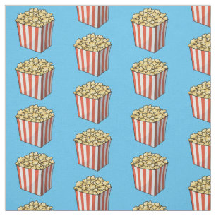 Popcorn cartoon illustration fabric