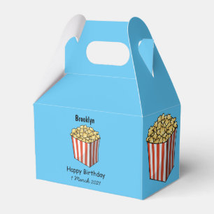 Popcorn cartoon illustration favour box