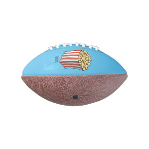 Popcorn cartoon illustration  football