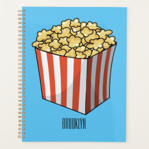 Popcorn cartoon illustration  planner