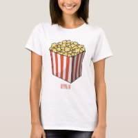 Popcorn cartoon illustration 